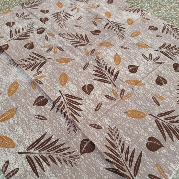 Kain Batik SOLO Motif ECOPRINT Daun COKLAT Kode : 83