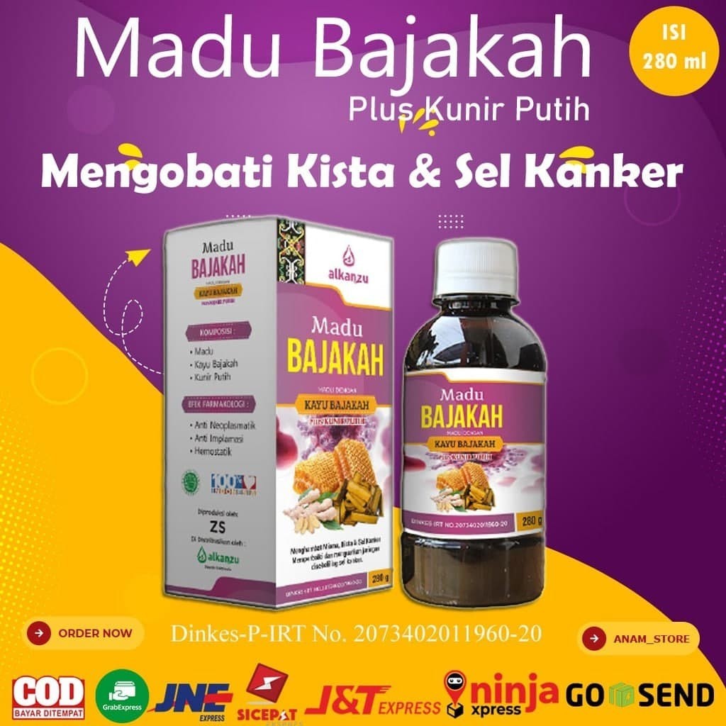 

Madu Bajakah Plus Kunir Putih Asli | Madu Bajakah Alkanzu Isi 280 gr | Kayu Bajakah | Madu Kista