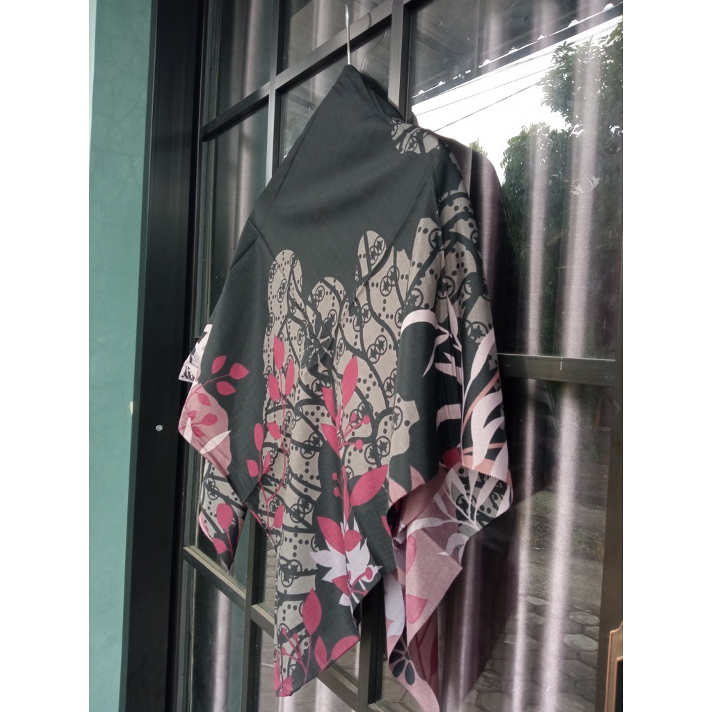 Hijab Oskara syar'i motif Black Edition Original Azara Khusus Hitam