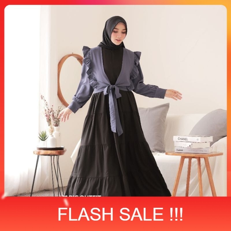 PROMO SERAYU DRESS OUTER SET | GAMIS OUTER SET | DRESS ONE SET WANITA