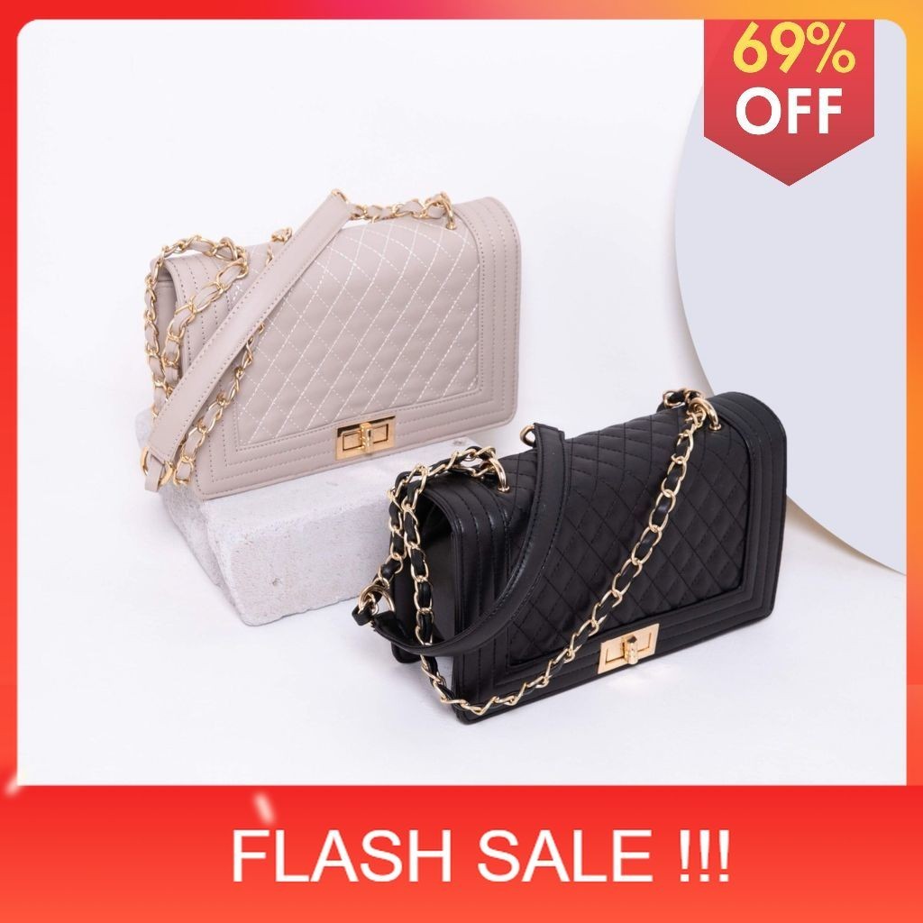 PROMO Berrybenka - Tas Bahu Wanita Sofia Marissa Quilted Shoulder Bags