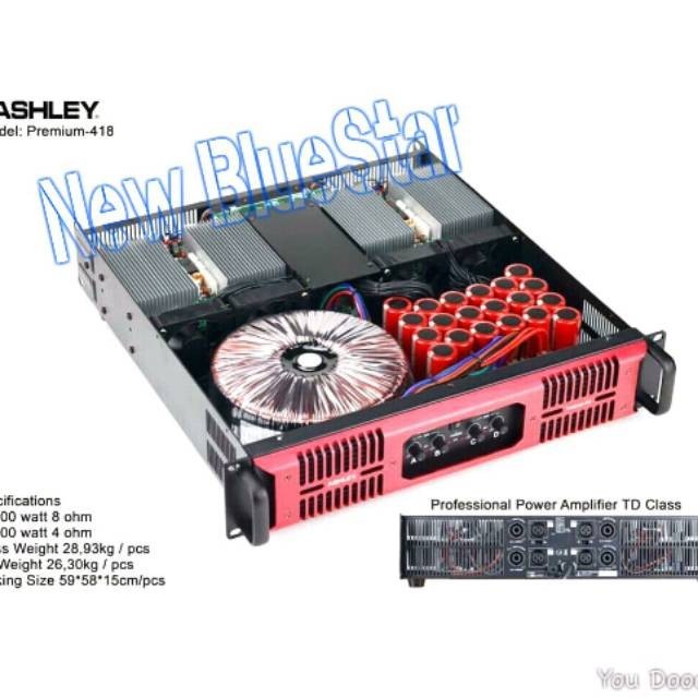 Power Ashley Premium 418 Original Amplifier 4 Channel.NB