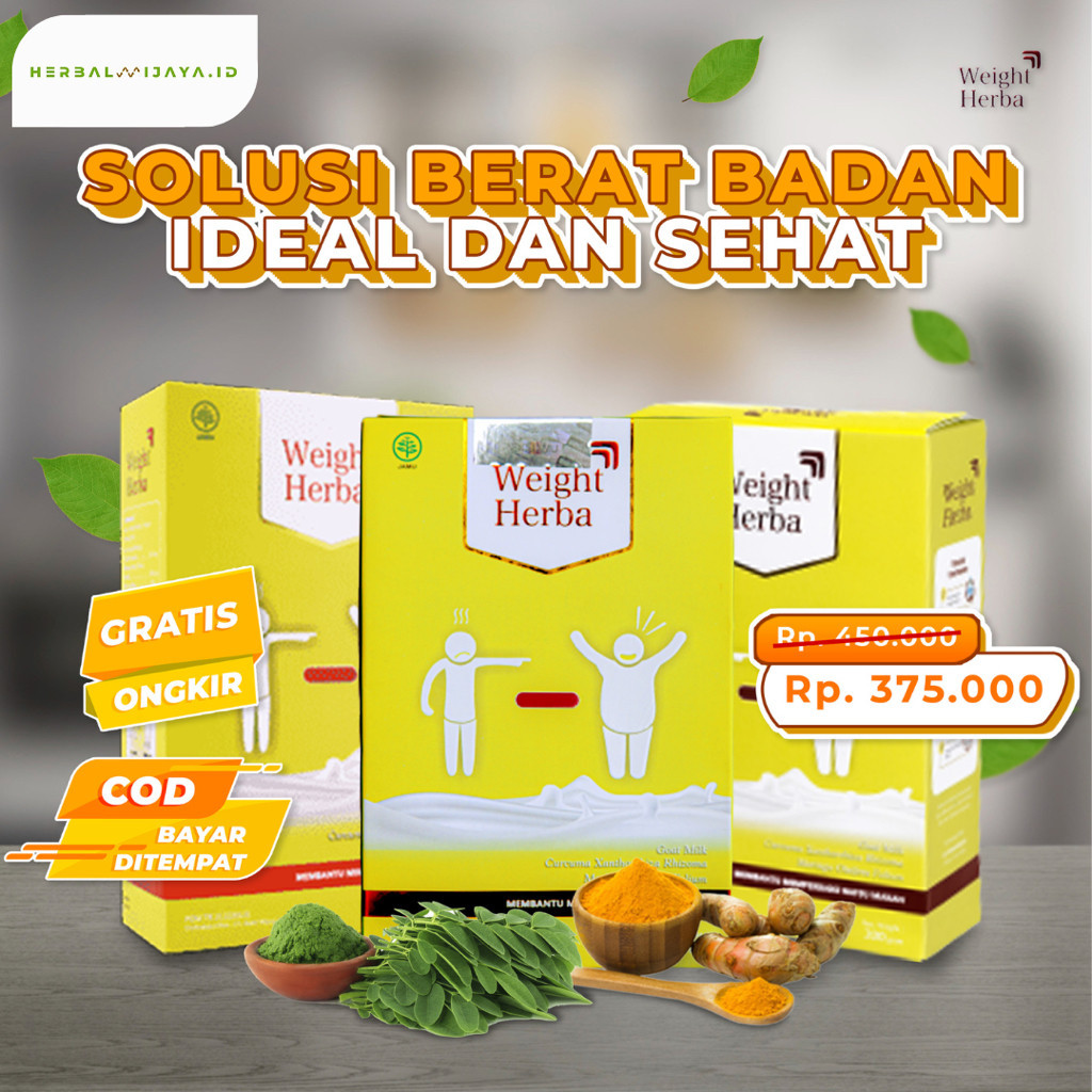 

Weight Herba 3 Box Susu Protein Membantu Menggemukan Badan Secara Ideal Menambah Nafsu Makan Bagi Pria Wanita Original Halal BPOM