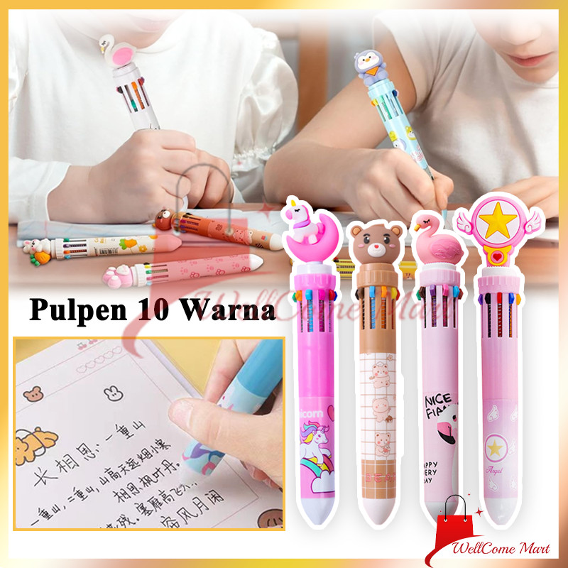 

Pulpen 10 Warna Karakter / Bulpen 10 Warna Bermotif Lucu / Pena Karakter Rainbow Pulpen Kartun 10 Warna