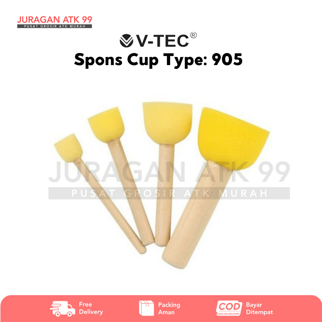 

Spons Cup (Spons Lukis) Isi 4pcs V-Tec Type: 905