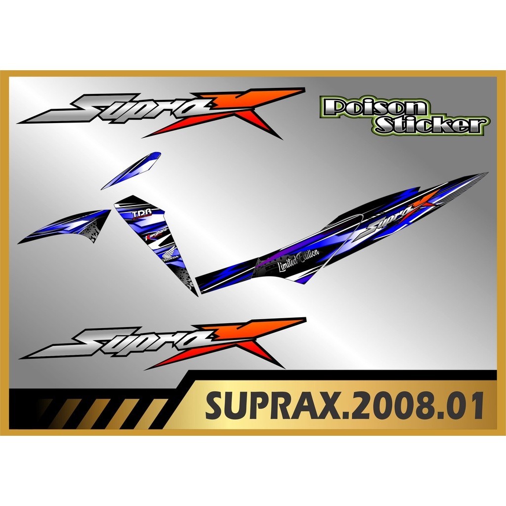STRIPING SUPRA X 125 2008 STIKER SUPRA X 125 STICKER LIS LIST SUPRA X 125 2008 CODE 01