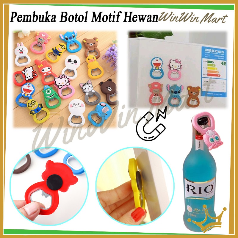 Alat Pembuka Tutup Botol Karakter Magnet Tempelan Kulkas/Pembuka Tutup Botol Motif Kartun/Pembuka Bo