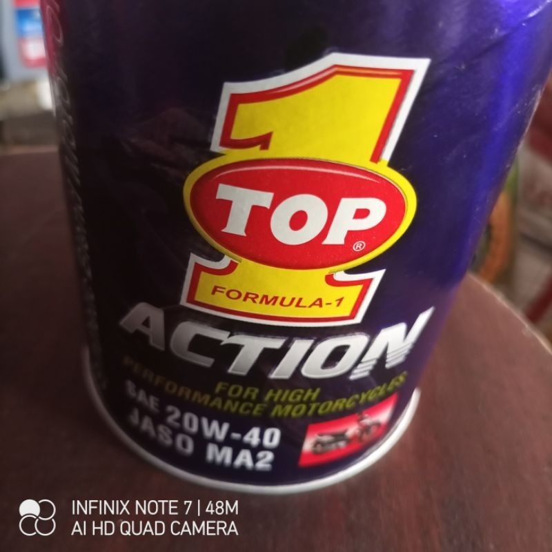 oli mesin 20w40 0,8l top 1 action