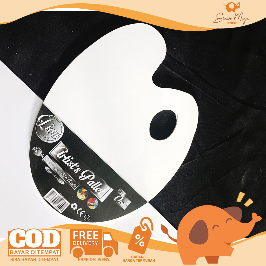 

Palet Lukis Oval 16 X 22 LION Artist's Pallet Kayu kecil Murah Berkualitas