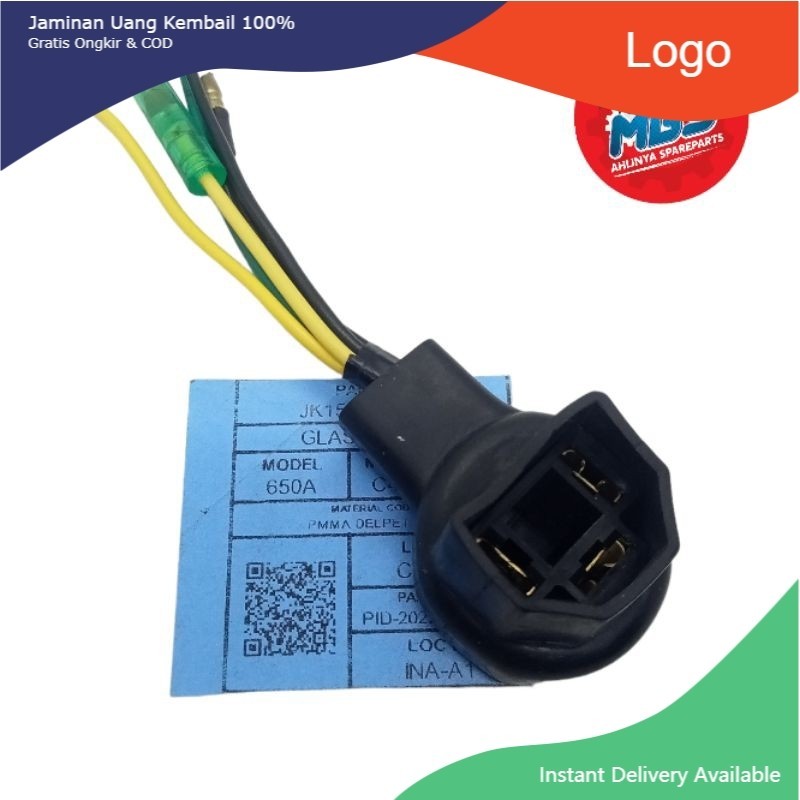 Soket fiting lampu depan Honda Tiger verza Mega pro kaki 3 H4