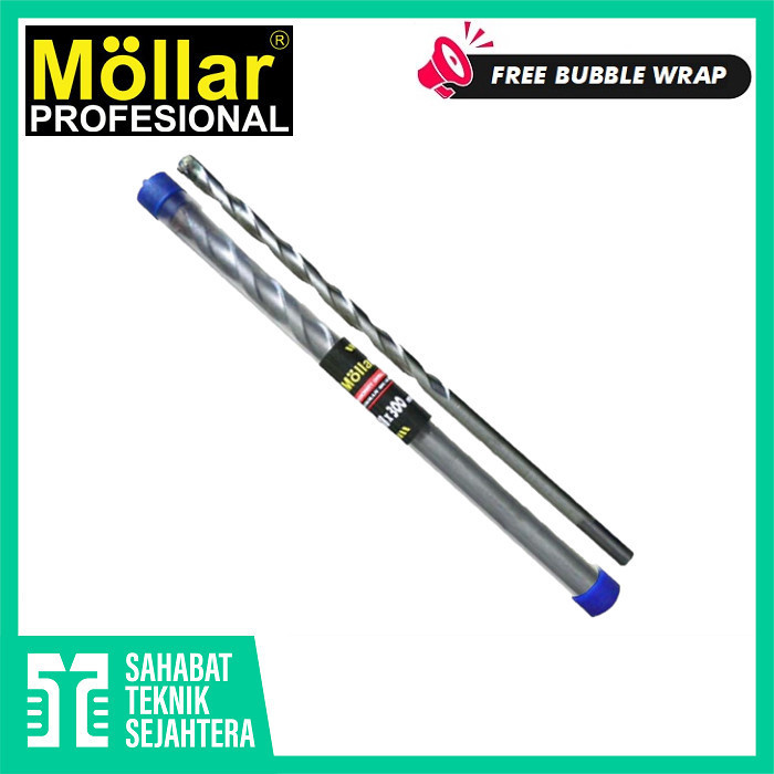 MOLLAR Mata Bor Beton 8mm Panjang 30cm 300mm 12" Impact Dinding Drill Bit Tembok