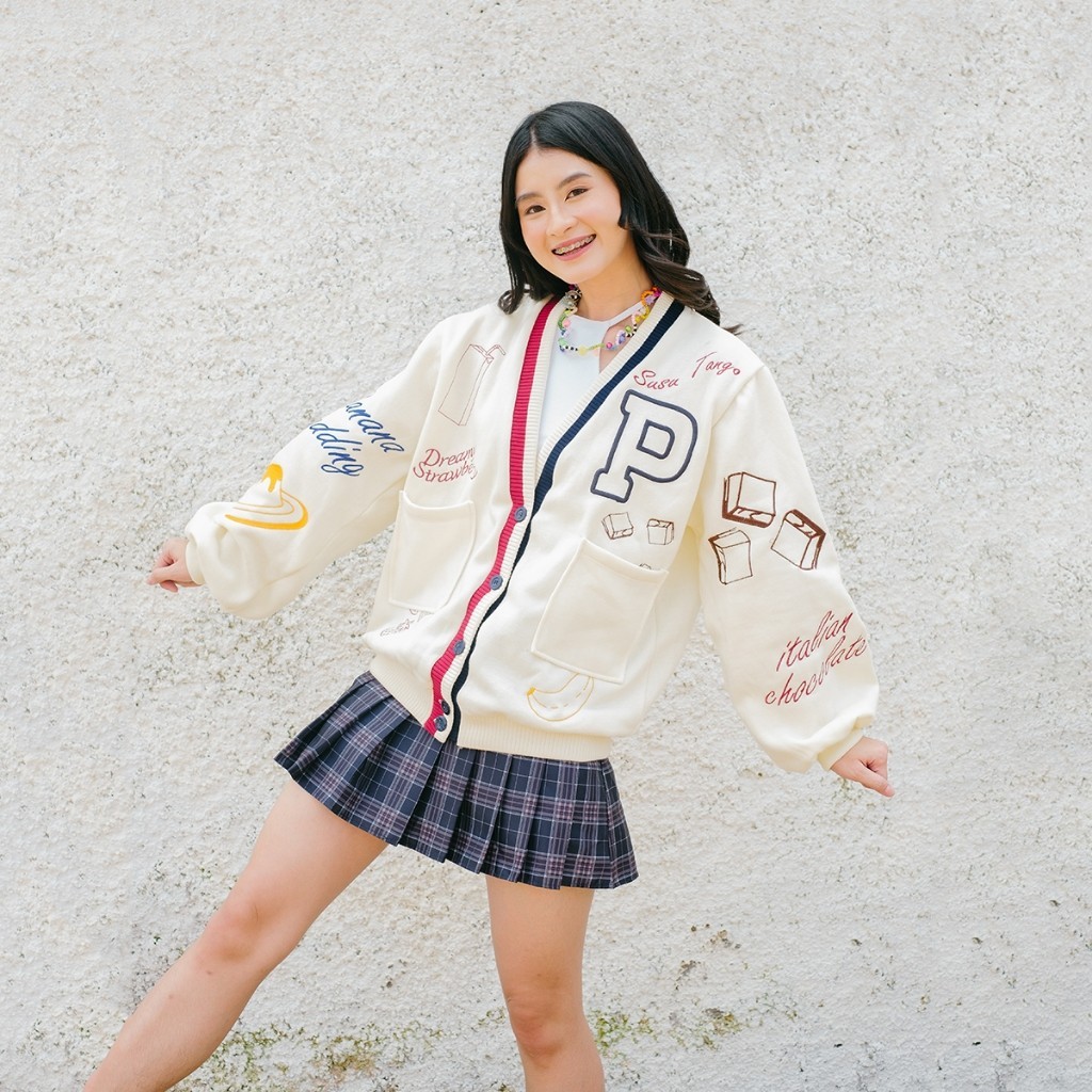 Pakepakaii X Susu Tango Cardigan Wanita Banana Pudding Cardigan
