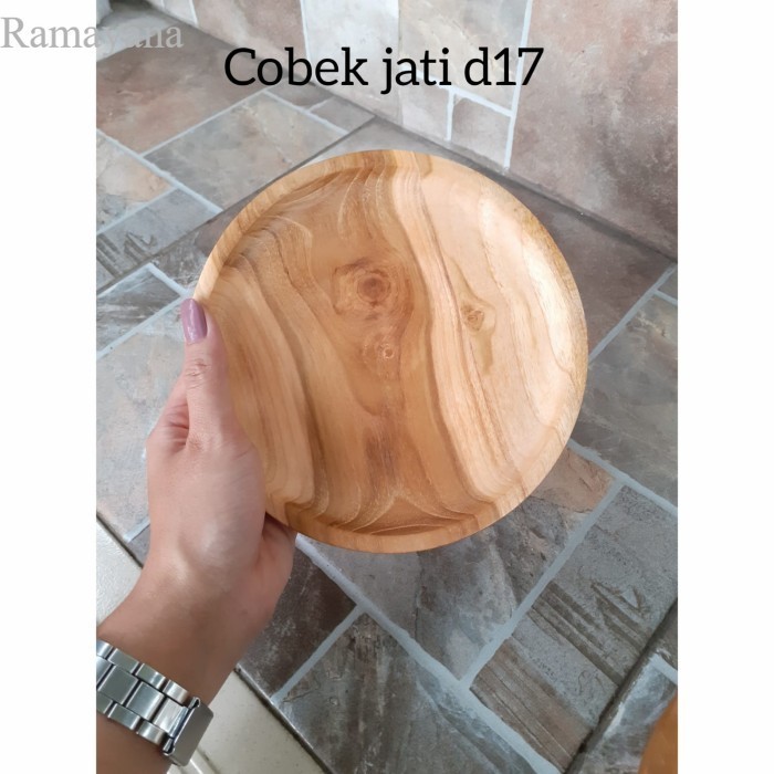 

Cobek Jati d17cm / Piring saji kayu jati d17 cm Murah