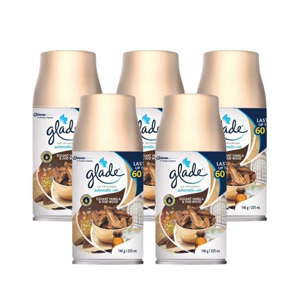 Glade Automatic Refill Elegant Vanilla & Oud wood 146 gr / 225 ml x5