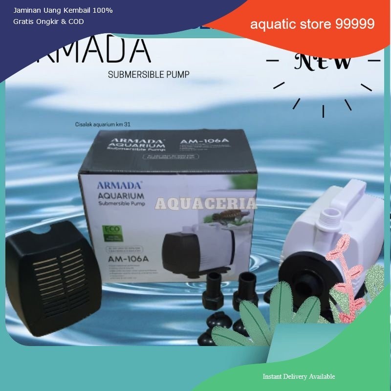Mesin pompa air aquarium&kolam ARMADA AM 106 A Mesin pompa celup 5000 L/H cuma 63W