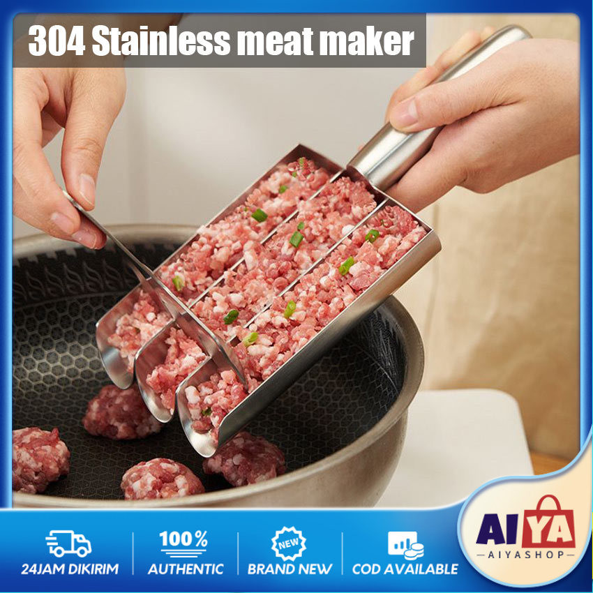 Alat Cetak Bakso Model 3 Baris Stainless Anti Lengket Manual Alat Pembuat Bakso Alat Cetakan Bakso