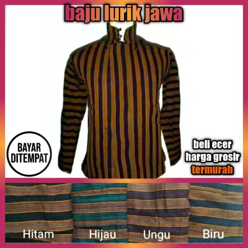 LURIK JAWA Kebaya dan Sorjan BAJU SURJAN JAWA baju lurik baju sunan Kalijaga promo murah Lurik