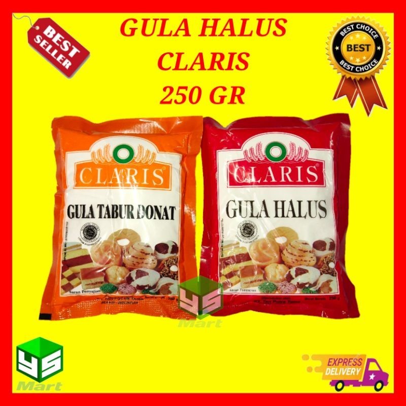 

Gula halus claris merah , gula donat claris dingin , gula roti 250gr