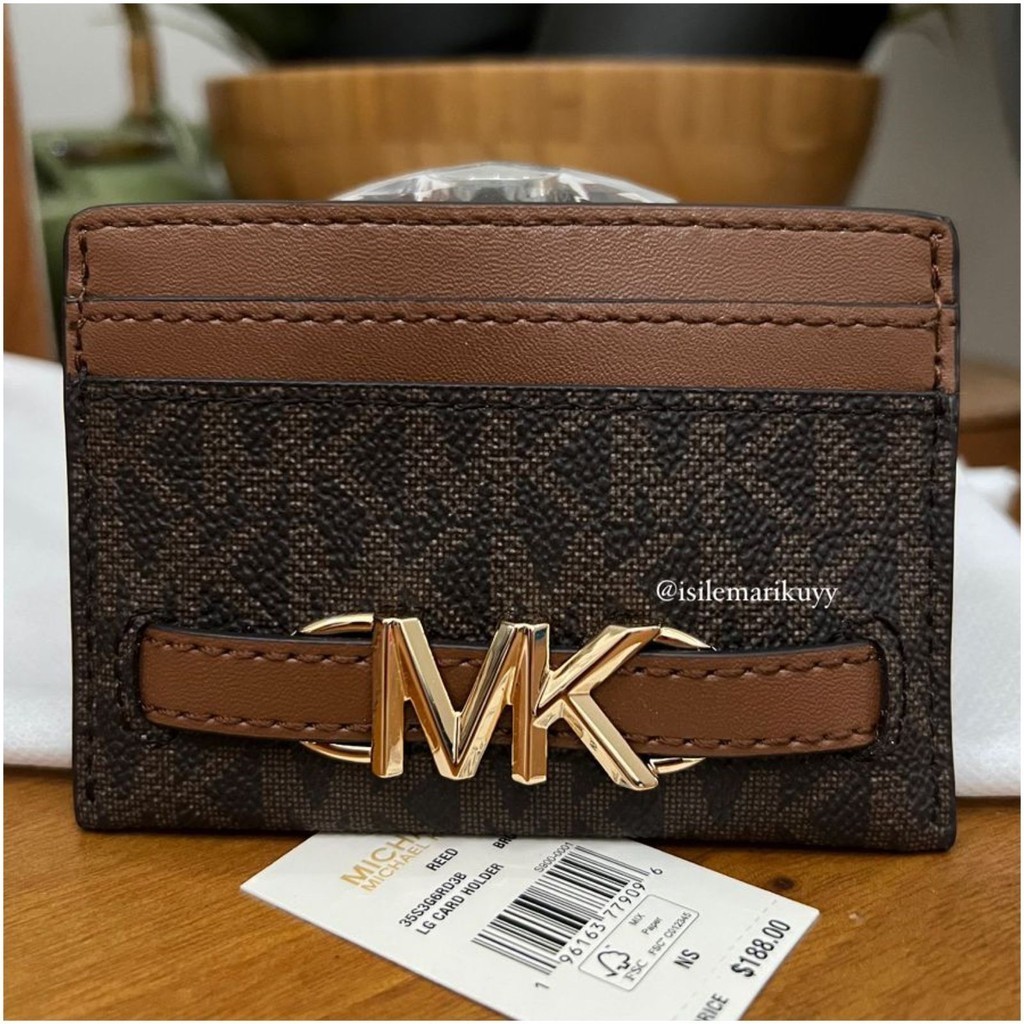 NEW ORIGINAL Dompet Kecil Card Wallet MK Michael Kors Cokelat Lucu