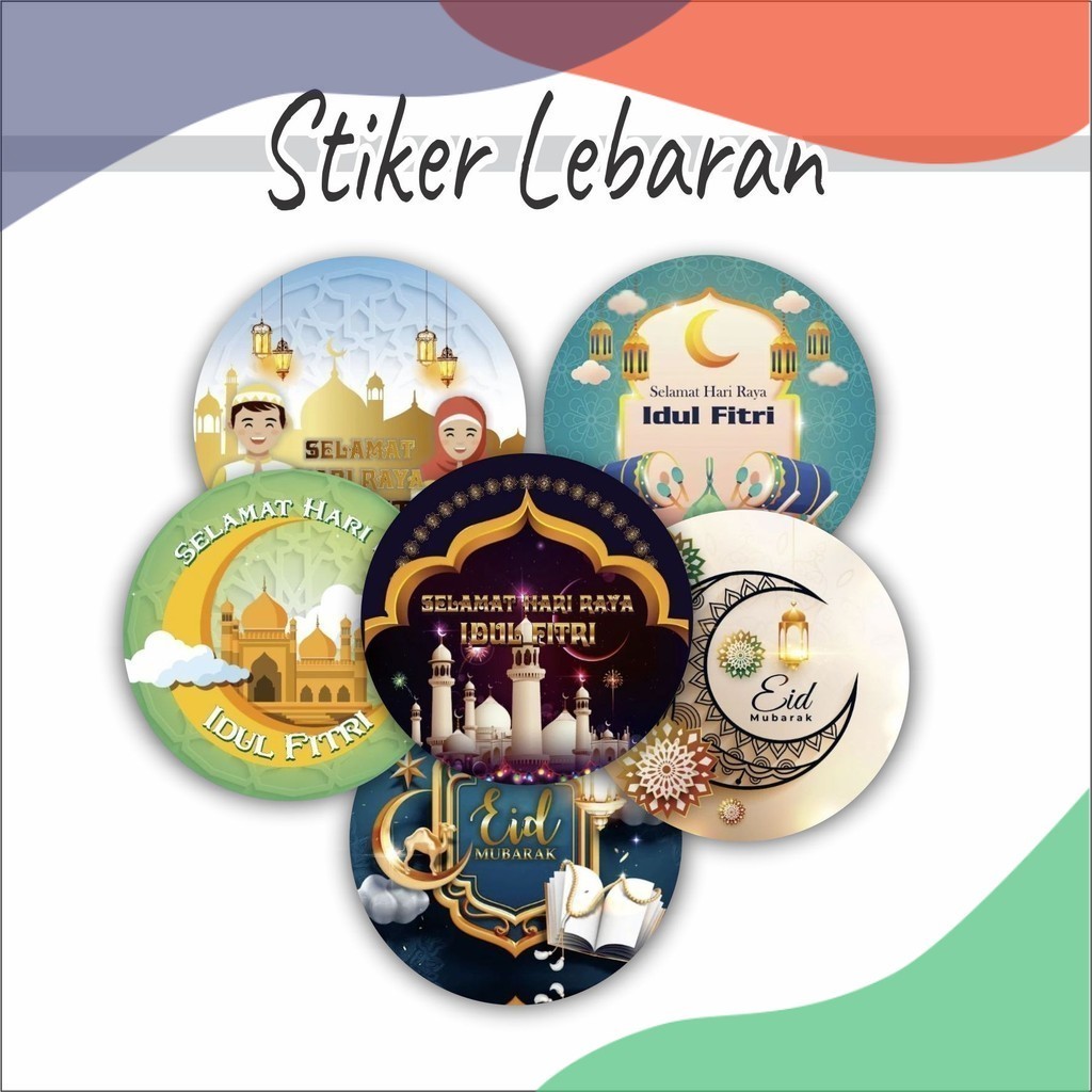 

STIKER (Isi 10 Pcs) Stiker Toples Lebaran Sticker idul Fitri Hampers Lebran TOKO_BLACU