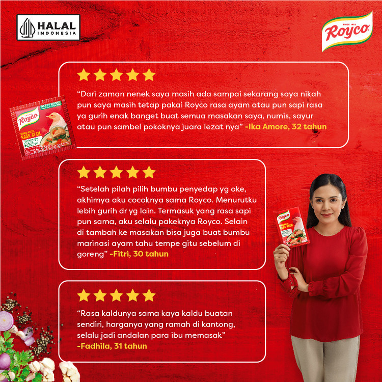 Royco BUMBU KALDU Penyedap Makanan Penyedap Rasa AYAM Beryodium 220G x2-8