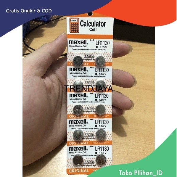 BATERAI / BATRE / BATTERY LR1130 / AG10/ LR 1130/ AG 10 KALKULATOR JAM WATCH JAM TANGAN B08