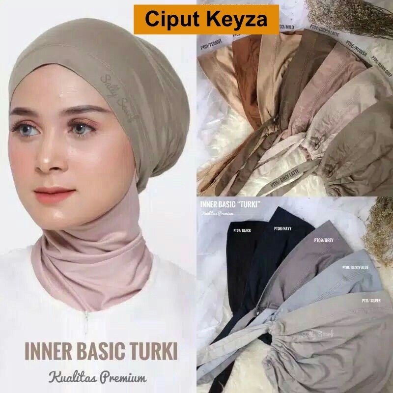 Norden - CIPUT KEYZA - Inner Turki Ciput Arab Basic Hijab Cepol Kaos Tali Premium Polos Karet Kekini