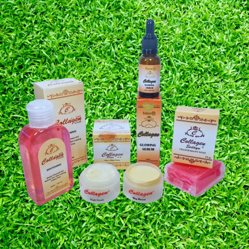 (BPOM) PAKET LENGKAP Cream Collagen Dan Serum Collagen Glowing Bpom