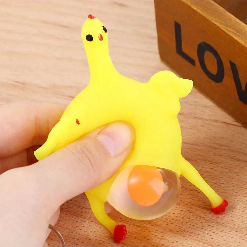 COD Mainan Squishy Squisy Squisi Squishi Model Ayam Bertelur Di Pencet Mini Lucu LOL Gantungan Kunci