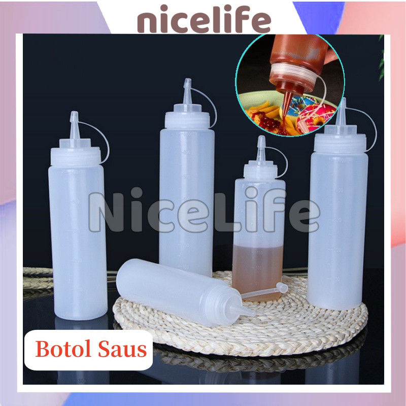 Botol Kecap Plastik / Botol Sauce Mayonaise / Botol Serbaguna / Plastik Botol Isi Ulang Dengan Angka