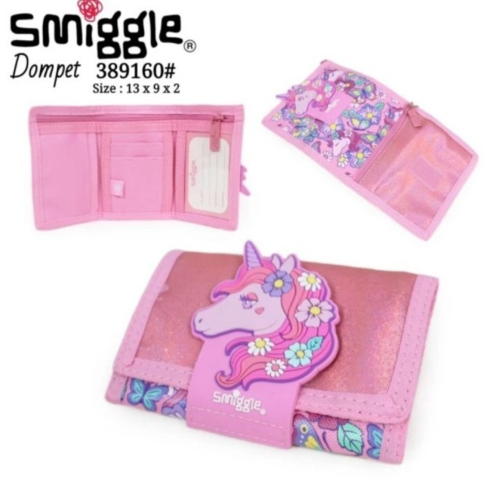 Smiggle Wallet Unicorn Pink/ Dompet Anak/ kado Smiggle