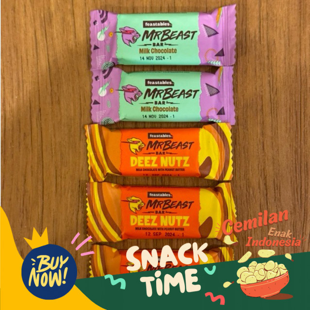 Special Diskon LIMITED EDITION MrBeast Feastables Chocolate 10gr - Mr Beast Coklat Fun Size 10 gram