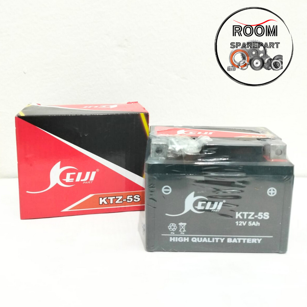 Keiji Accu Aki Kering KTZ-5S KARISMA KHARISMA 1,31KG Battery Aki Motor Free Maintenance Merk KEIJI