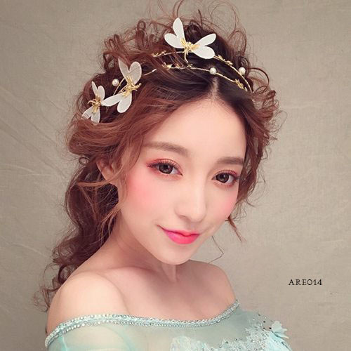 Bando Wanita Aksesoris Bridal Shower Capung Gold Are014