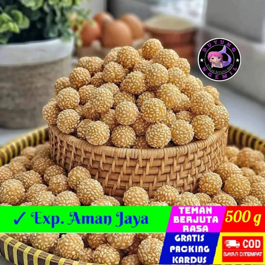 

MAKANAN RINGAN CIPUT WIJEN KUNING 500g / ONDE MINI COKLAT - Duyung Ngemil | SNACK KILOAN MURAH / GRATIS ONGKIR