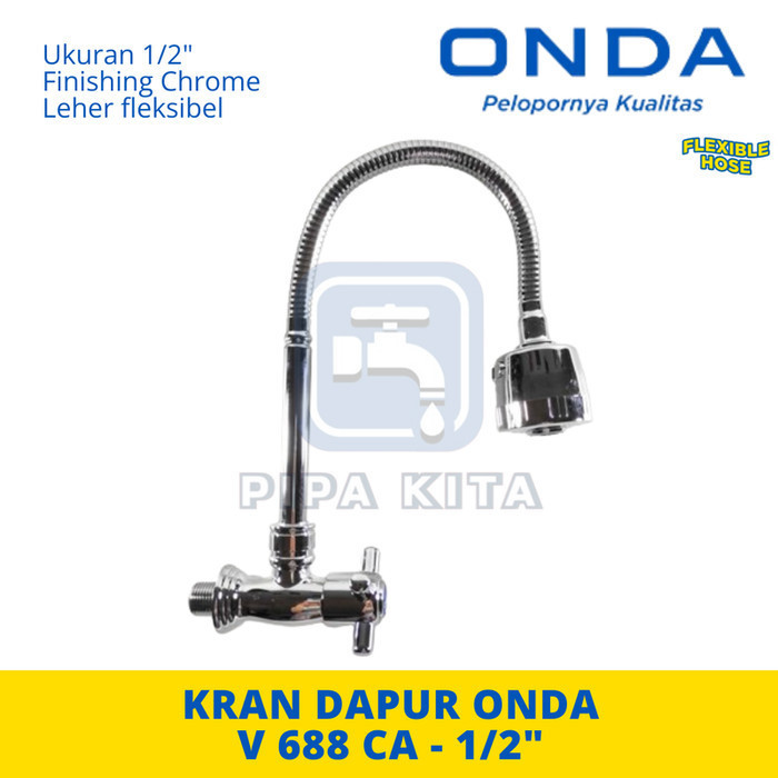 V 688 CA Onda Kran Air Dapur Kitchen Sink Cuci Piring Leher Fleksibel