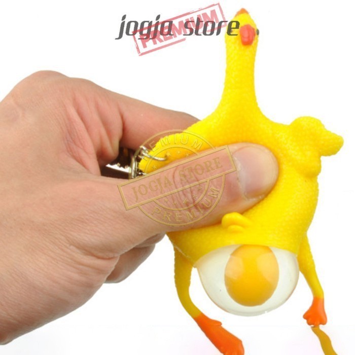 Mainan Anak Squishy Anti Stress Squisi Model Ayam Bertelur Skuisi