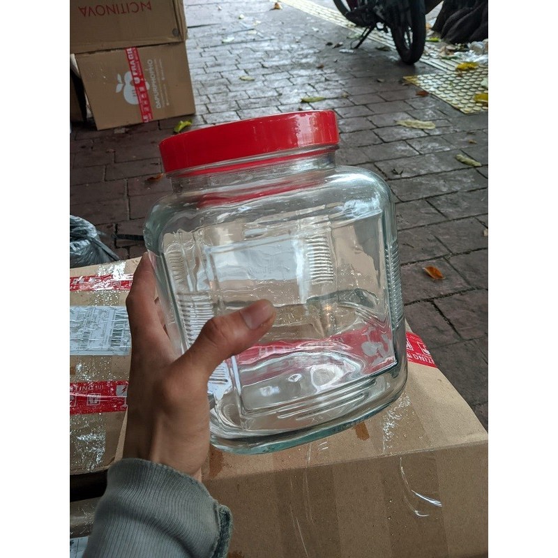 Toples Kaca 4 Liter/ Toples Kerupuk/ Toples Besar/ Toples
