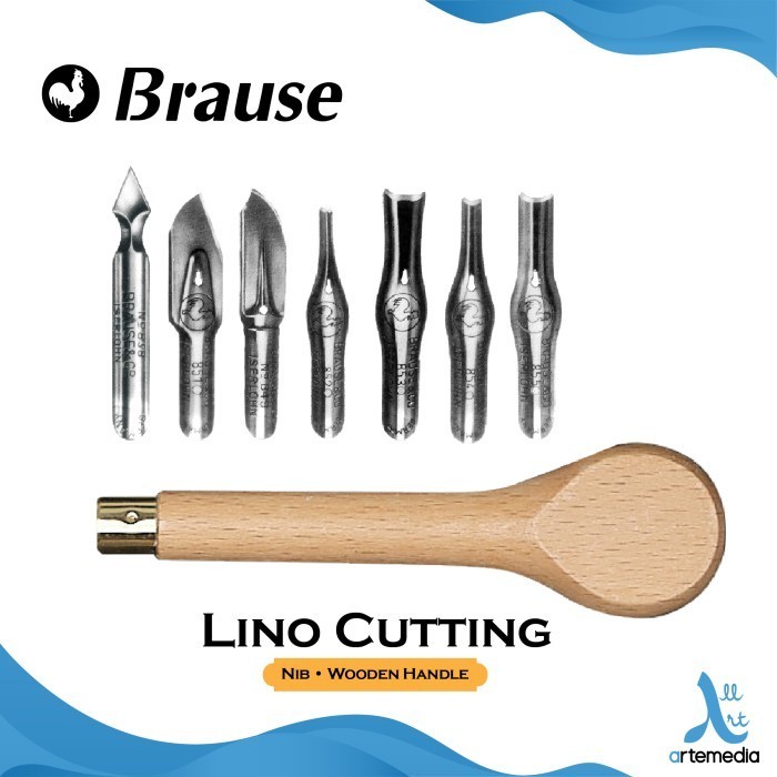 

Brause Lino Cutting Nib Wooden Handle Block Printing Pisau Cukil