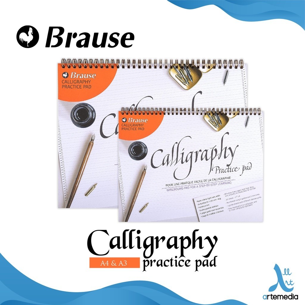 

Brause Calligraphy Line Practice Pad Wirebound Buku Kaligrafi