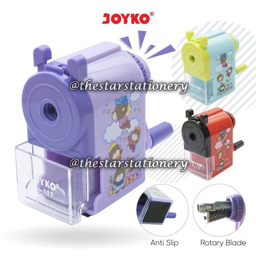 

(1 Biji) Rautan Meja Joyko A-111 8.8 x 4.3 x 8.8 cm / Sharpener Joyko A111 / Rautan Putar Joyko A 111