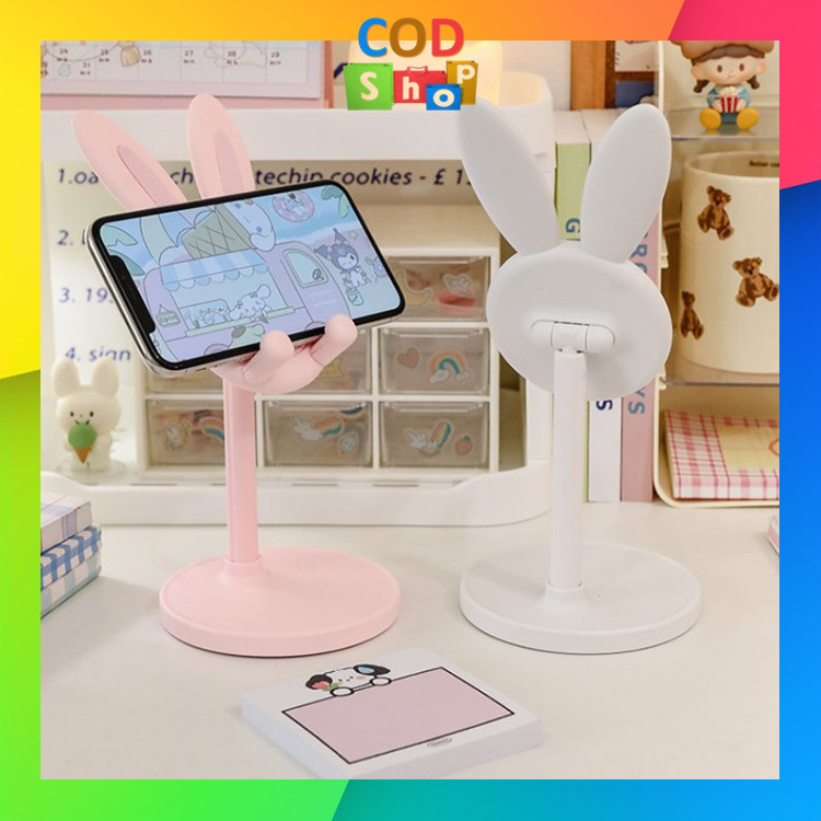 COD - 6202 Holder Phone Karakter Rabbit / Holder Folding Standing Phone / Folding Dekstop Portable /