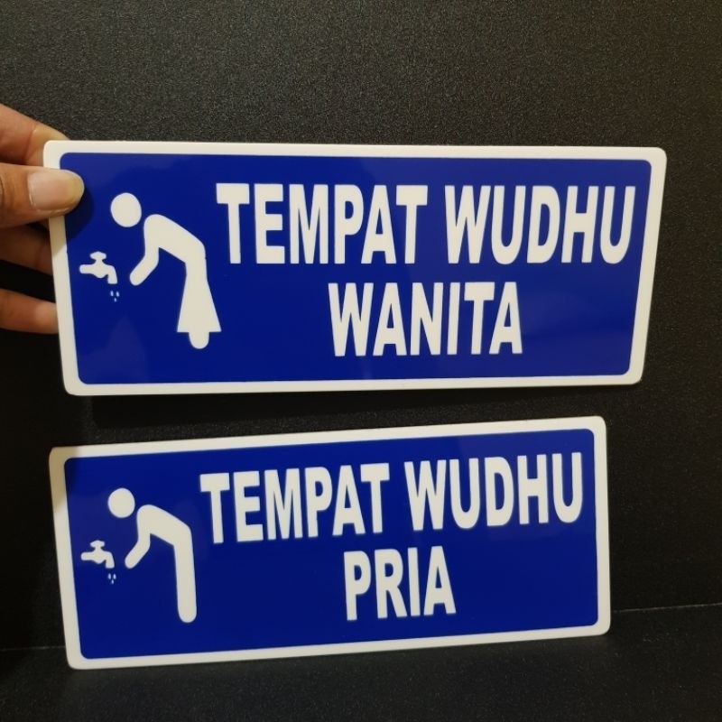 

Papan akrilik tulisan TEMPAT WUDHU WANITA & PRIA | Sign acrylic wudhu