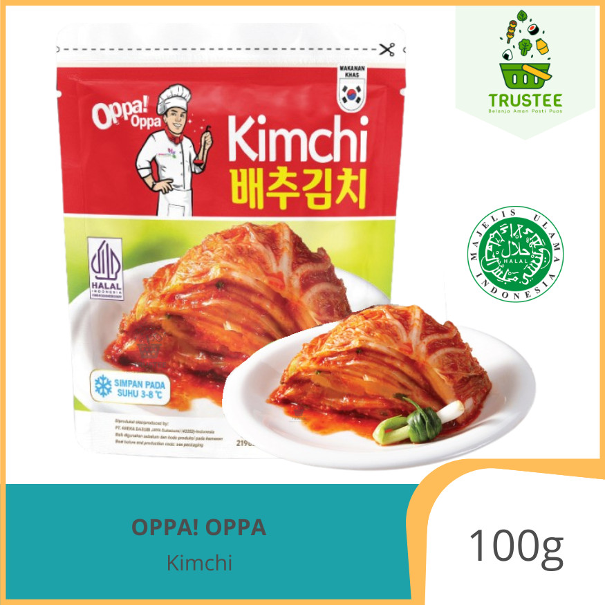 

Oppa! Oppa KIMCHI Sawi Fresh Halal / Kimchee Makanan Korea 100gr