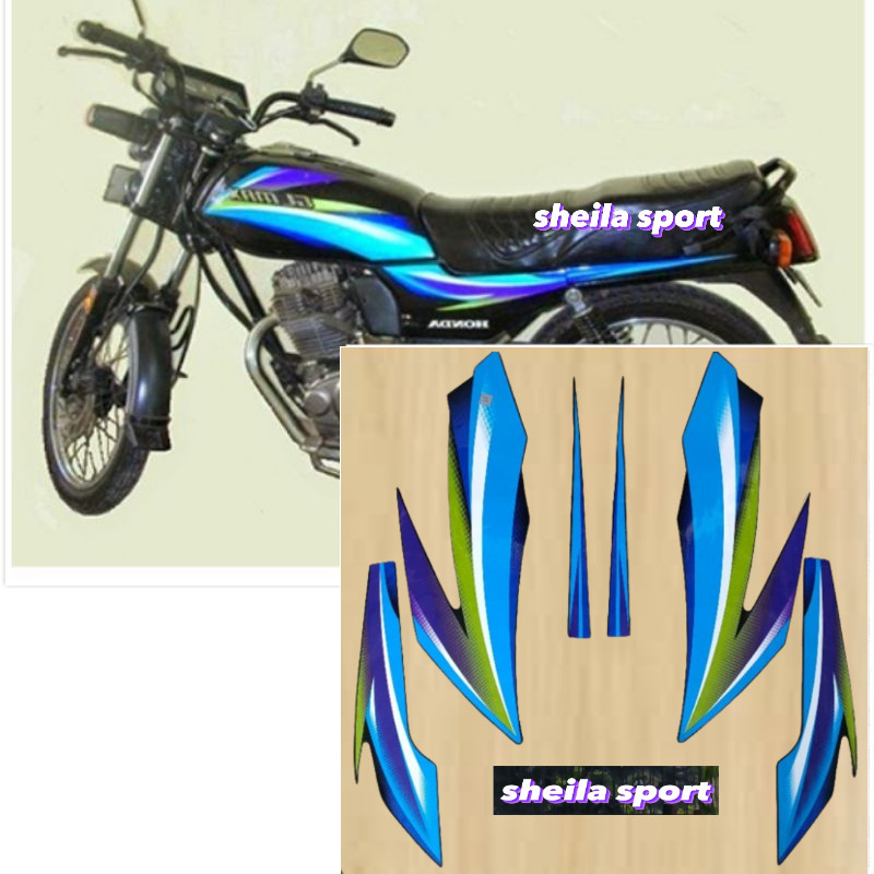 Striping gl Stiker striping  Honda GL Max Hitam biru tahun 2004 kualitas bagus