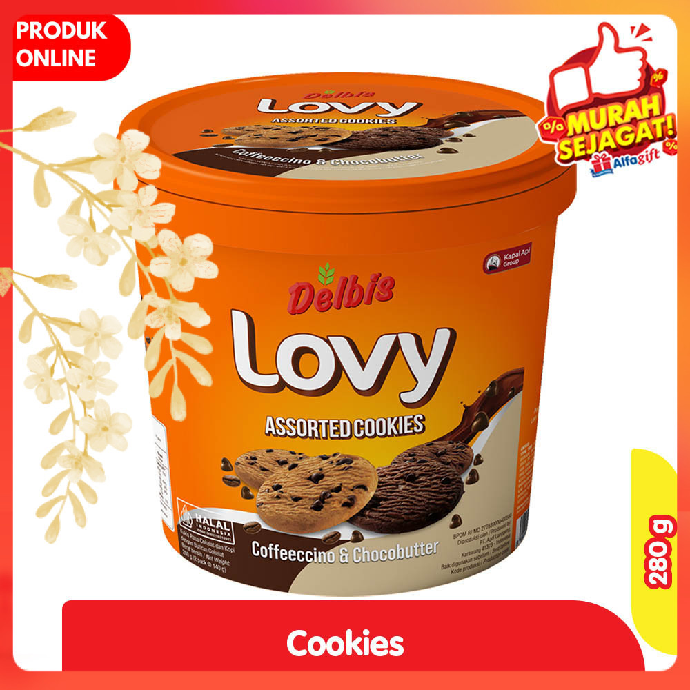 

Delbi's Lovy Assorted Cookies Coffeeccino & Chocobutter Bucket 280 g