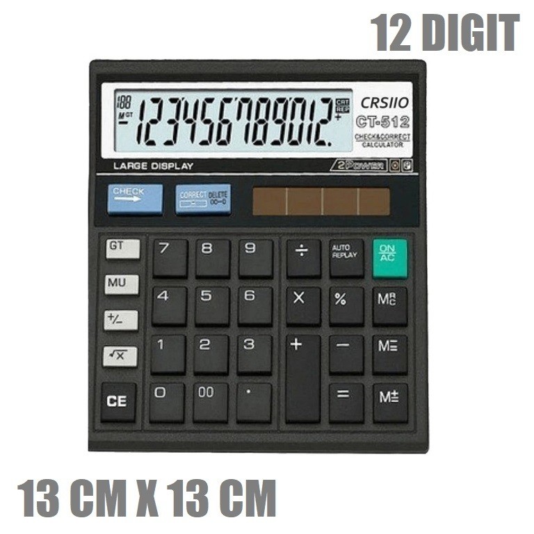 

KALKULATOR JUMBO BESAR 12 DIGIT check calculator ct 512 dagang besar