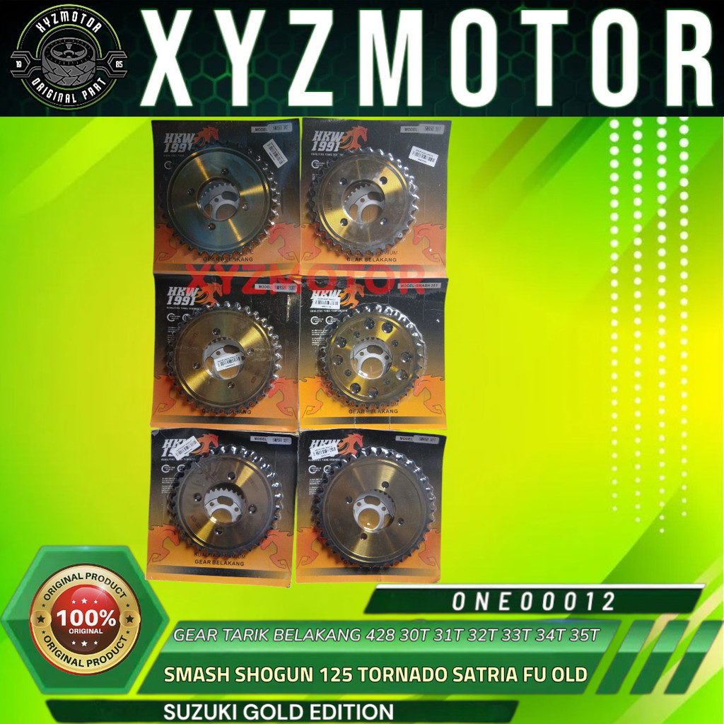 GIR GEAR GIGI TARIK BELAKANG SMASH SHOGUN 125 TORNADO SATRIA FU LAMA 428 30T 31T 32T 33T 34T 35T