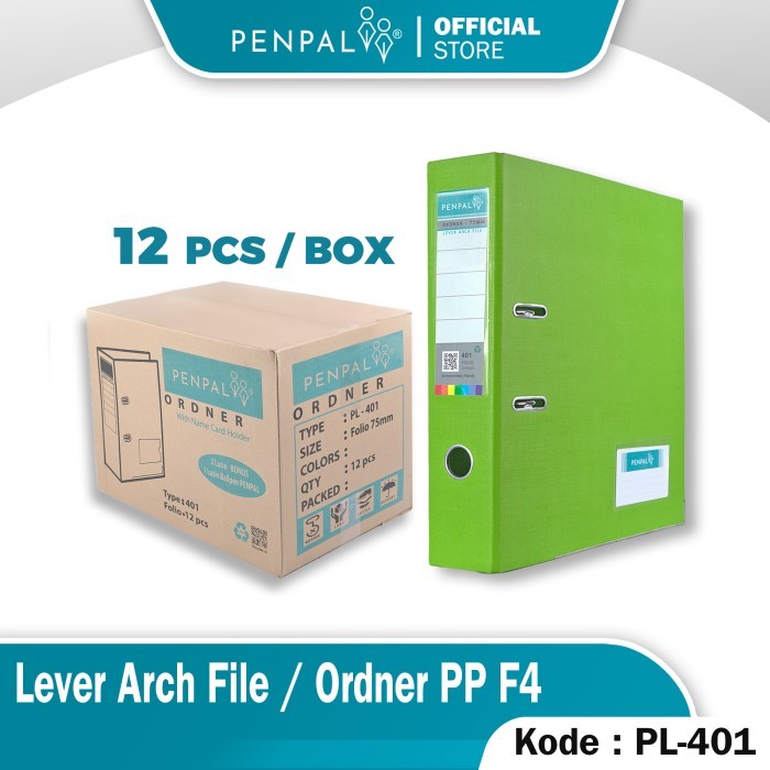 

[BUY NOW] Penpal Lever Arch File / Ordner Folio PL-401 ( 12 Pcs ) - Lime green