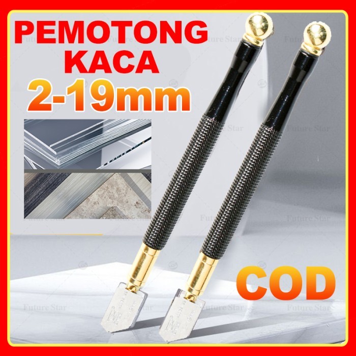 

Alat Pemotong Kaca / Pisau Potong Kaca 2 In 1 / 2-19mm Keramik Ubin Glass Cutter Diamond Granit Cutting Tool Manual Multifungsi Alat Penanda Garis Model Pulpen Tool Set Ukir Nat Stainless Metal